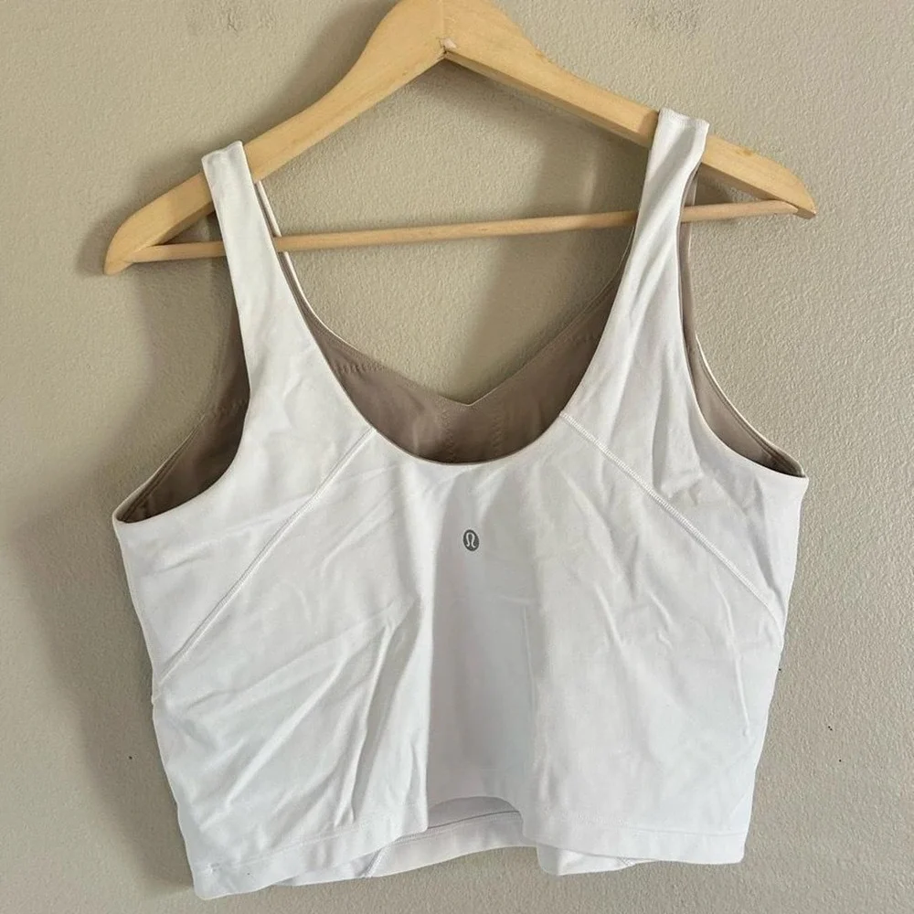 Lululemon white align tank top l/xl. W-24